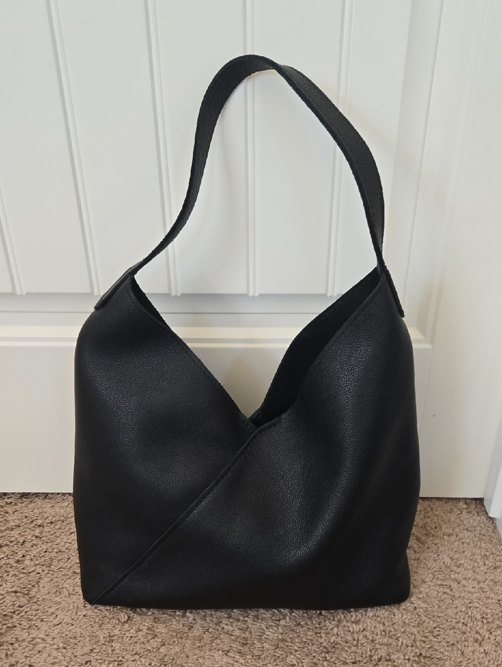 Oversized Portland Leather Naomi-Pebbled Black